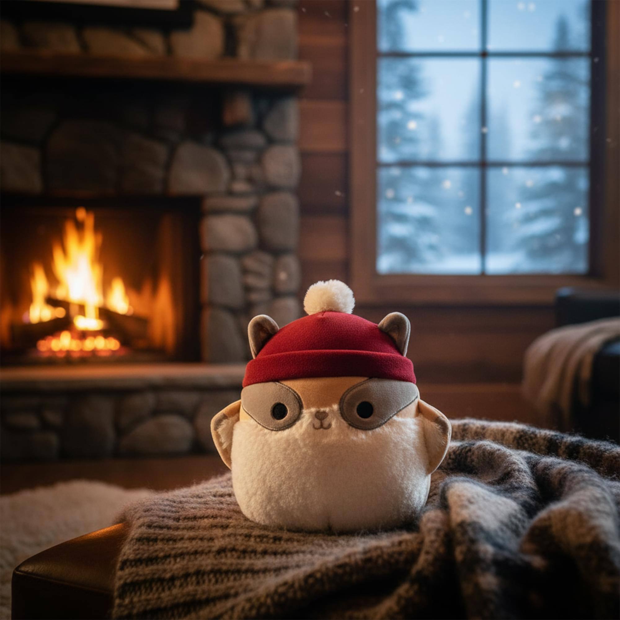 Alt View 4. Kellytoy - Squishmallow Cozy Squad 8 Inch Plush | Ziv the Sugar Glider with Hat - Multi-Color.