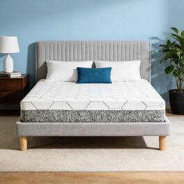 Hunkstar - 12" Memory Foam Size Mattress-Made in Japan, Ultra-Breathable & Sterilizing, 7-Zone Pressure Relief, Medium Firm Support - QUEEN/White