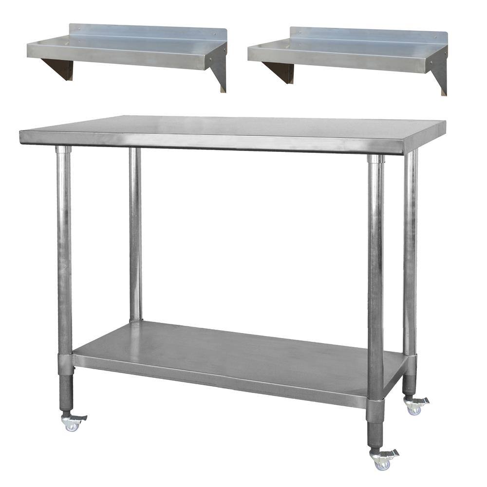 Sportsman Pro-Series - Stainless Steel Work Station with 48 inch Workbench Table - Silver