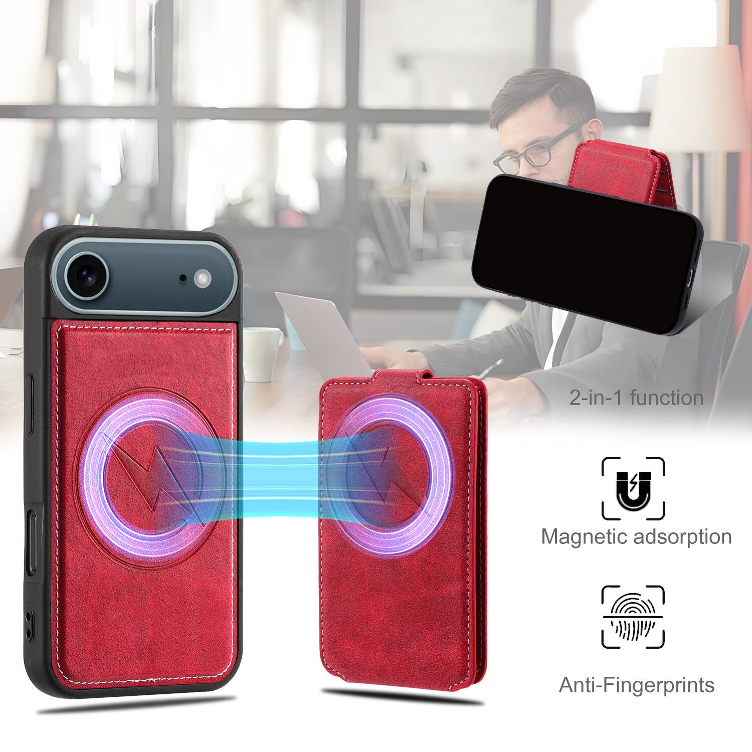 I'm 2-in-1 function Magnetic adsorption Anti-Fingerprints
