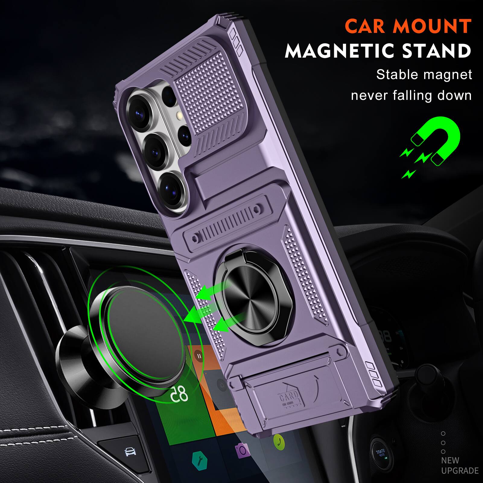 CAR MOUNT B MAGNETIC STAND  
Stable magnet never falling down  
NEW UPGRADE