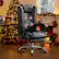 Front. Spaco - Spaco Executive Office Massage Chair with Heat with 6 Vibration Points, Foot Rest, Padded Armrests, Reclining Backrest - Black.