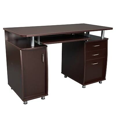 Alt View 5. Techni Mobili - 47"W Computer Desk(RTA-4985-CH36) - Chocolate.