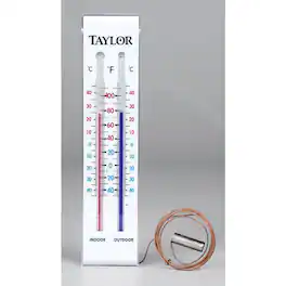 Taylor - Tube Thermometer Plastic White 9.06 in.