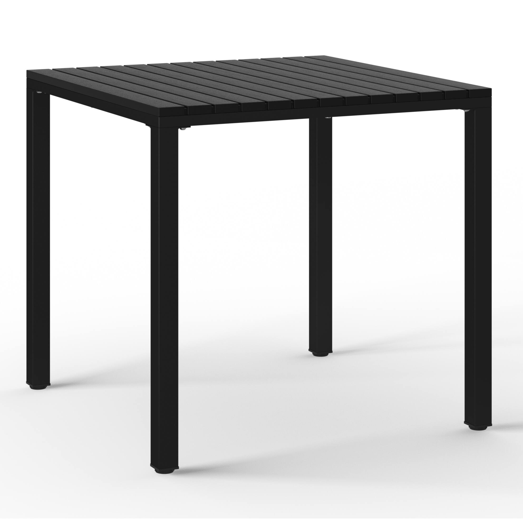 Left. WestinTrends - WestinTrends Playa 5-Piece Outdoor Square Dining Table Patio Set with Stackable Patio Dining Chairs - Black.
