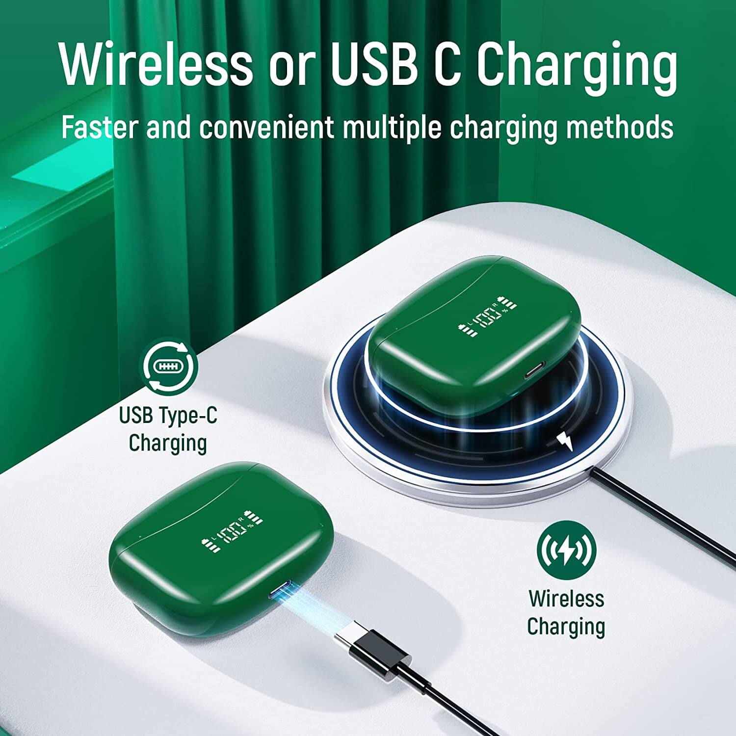 Wireless or USB C Charging  
Faster and convenient multiple charging methods  

USB Type-C Charging  
Wireless Charging