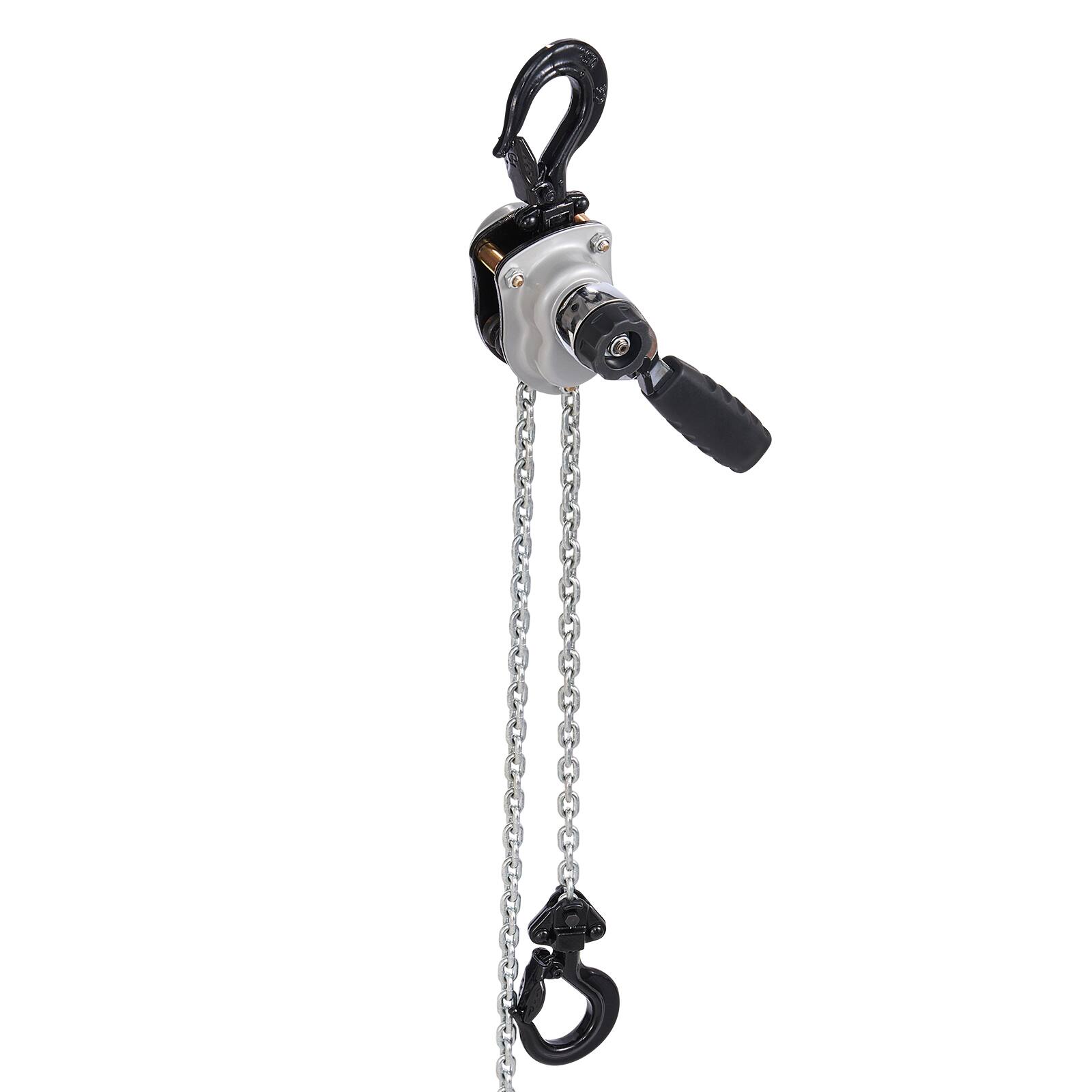 Alt View 5. VEVOR - Manual Lever Chain Hoist, 1/4T 550LBS Capacity Come Along,5FT Lift G80 Alloy Steel Chain With Dual Pawl Mechanical Brake - Sliver and Black.