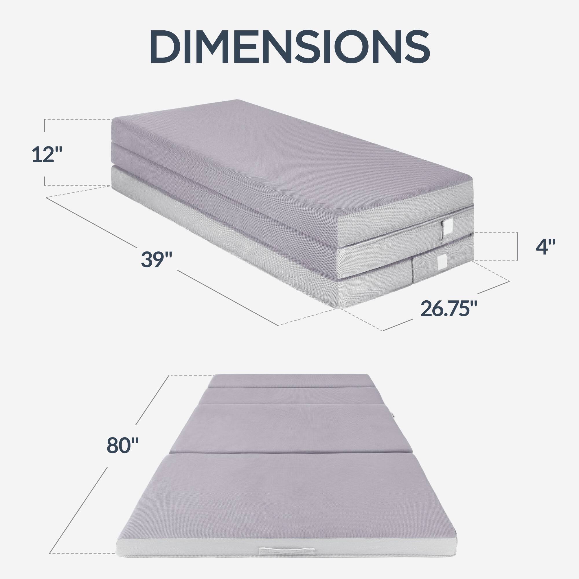 DIMENSIONS 12" 39" 4" 26.75" 80"