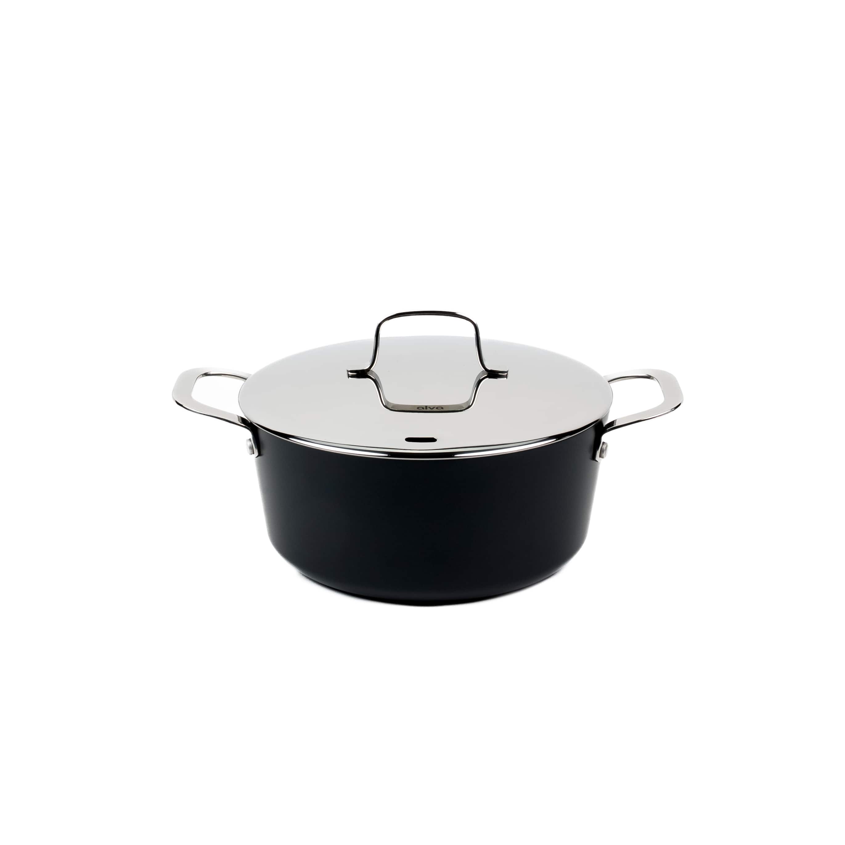 Alva - Maestro 5.4 Qt Nonstick Stock Pot - Black