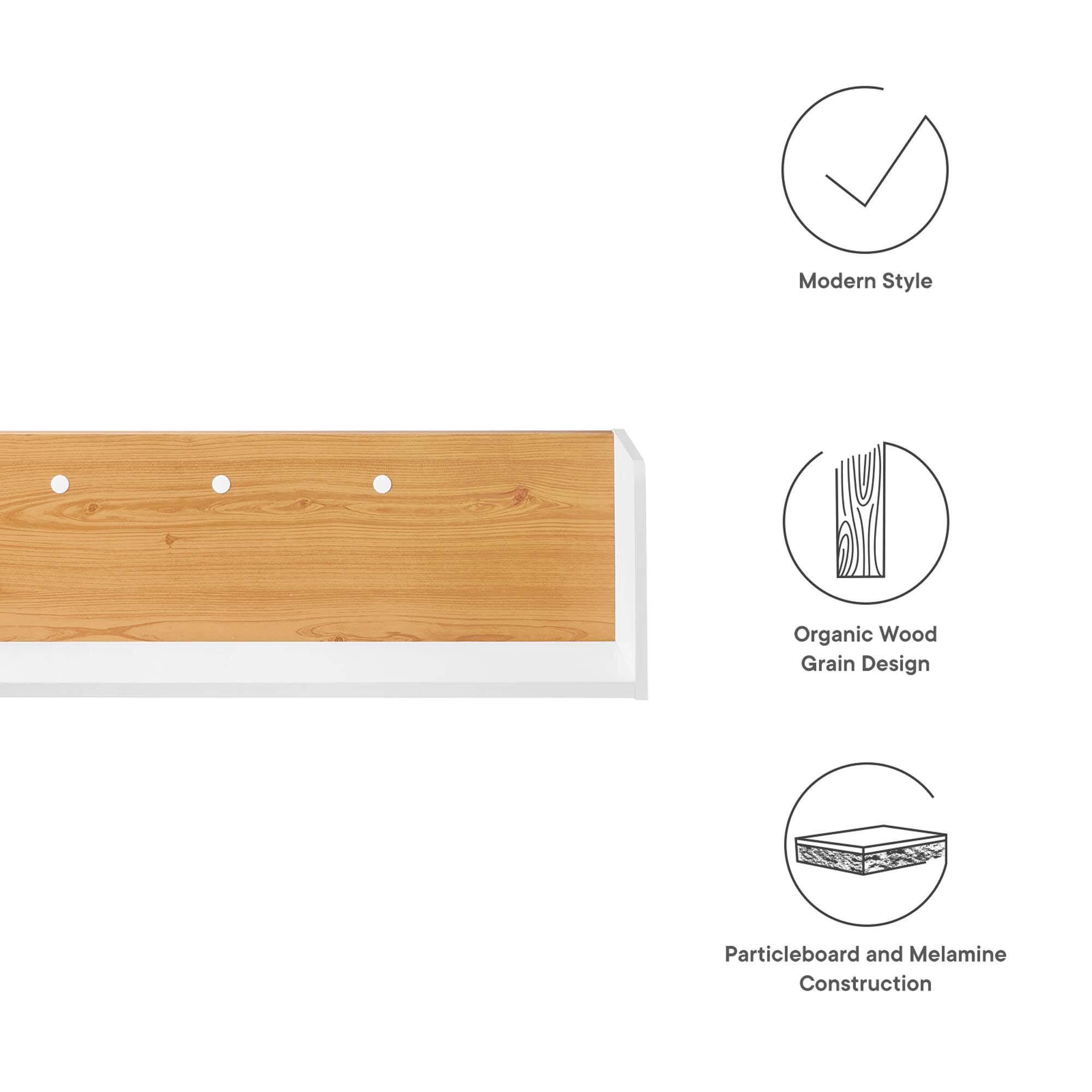 Modern Style  
Organic Wood Grain Design  
Particleboard and Melamine Construction