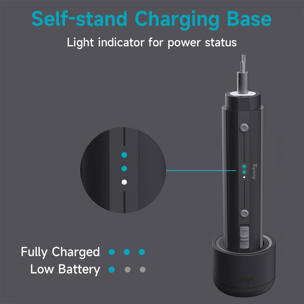 Self-stand Charging Base  
Light indicator for power status  

Fully Charged  
Low Battery