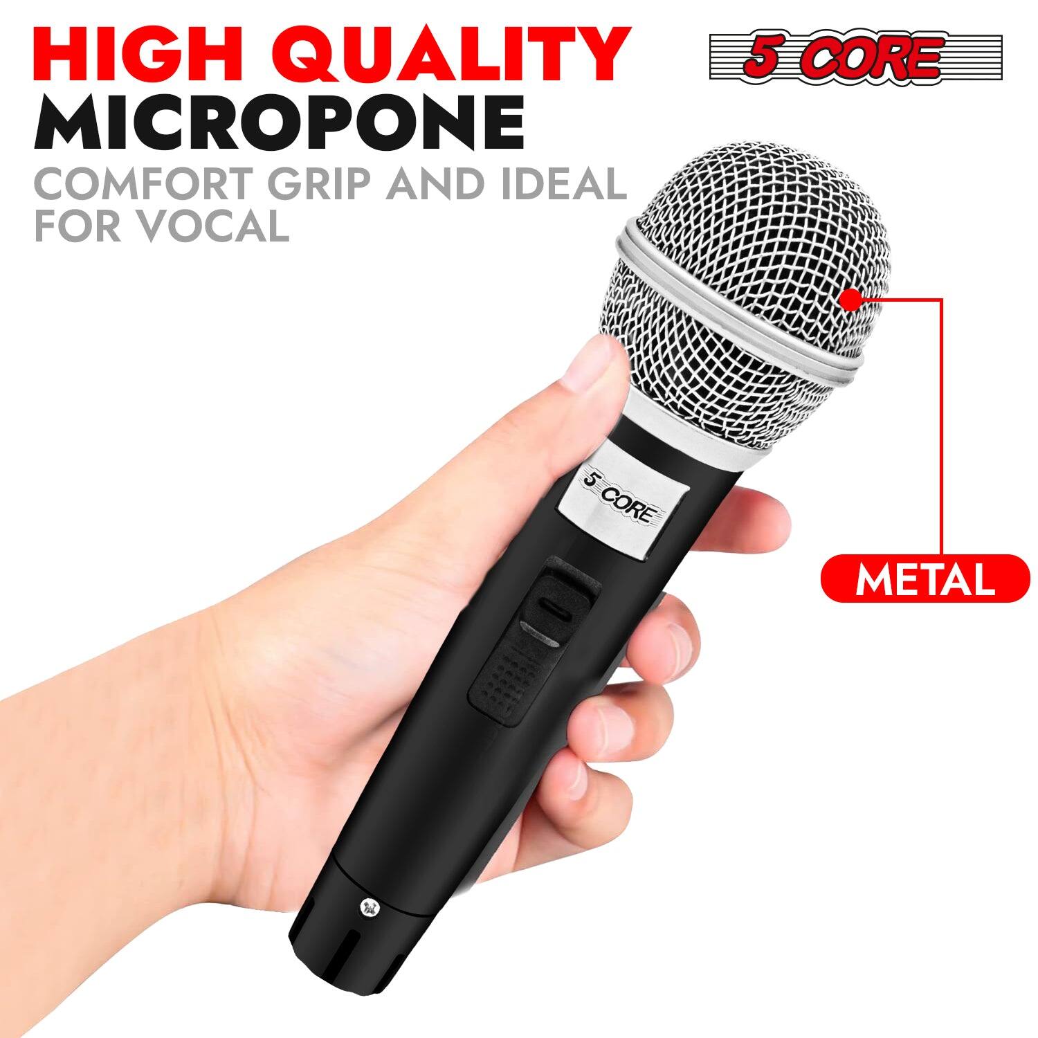 HIGH QUALITY 5 CORE MICROPHONE WITH COMFORT GRIP AND IDEAL FOR VOCAL