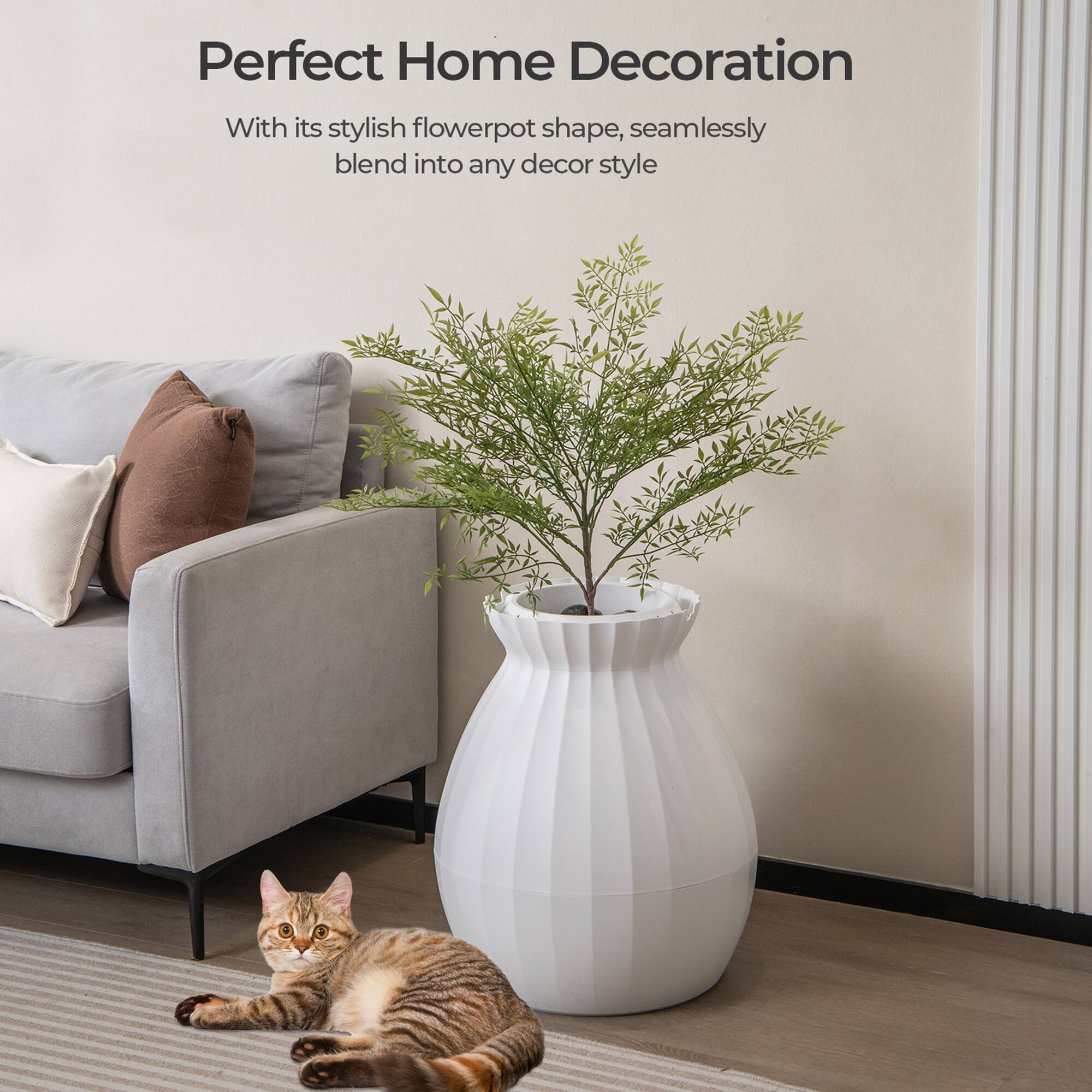 Perfect Home Decoration

With its stylish flowerpot shape, seamlessly blend into any decor style