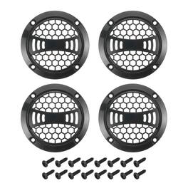 Unique Bargains - 4pcs 2" Speaker Grill Mesh Plastic Woofer Guard Protector Plastic Frame with Screws for Home Audio Car Speaker - Black