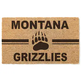 Jardine - Montana Grizzlies 18" x 30" Team Logo Doormat - Brown