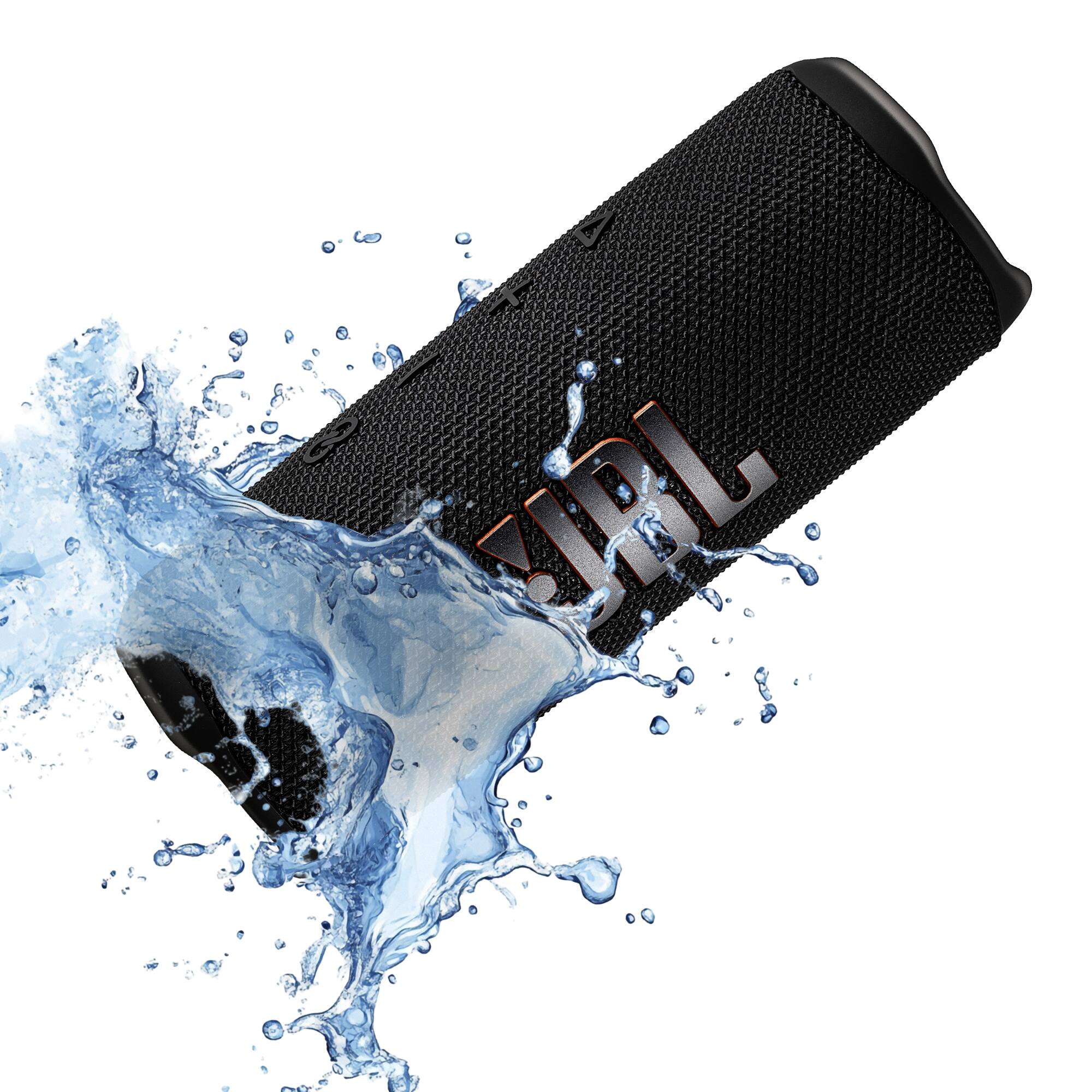 Alt View 5. JBL - JBL Flip 6 Portable Bluetooth Speaker, deep bass, IPX7 waterproof, for home with Travel Case - Black.