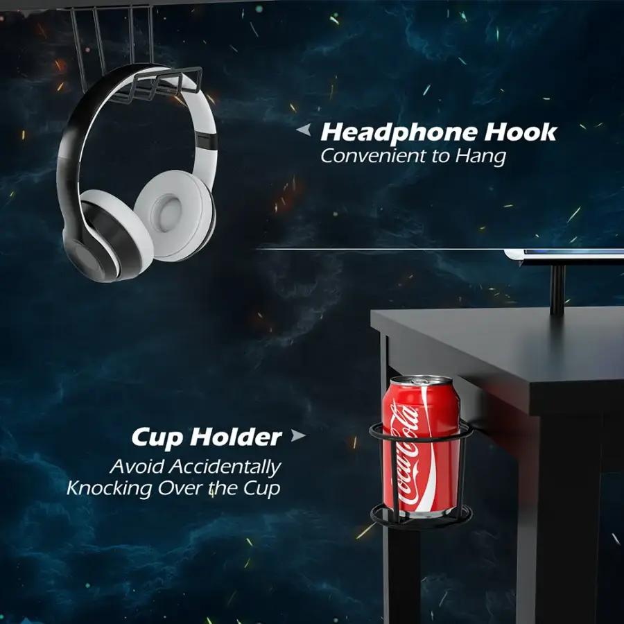 Headphone Hook Convenient to Hang Cup Holder Avoid Accidentally Knocking Over the Cup of Coca-Cola