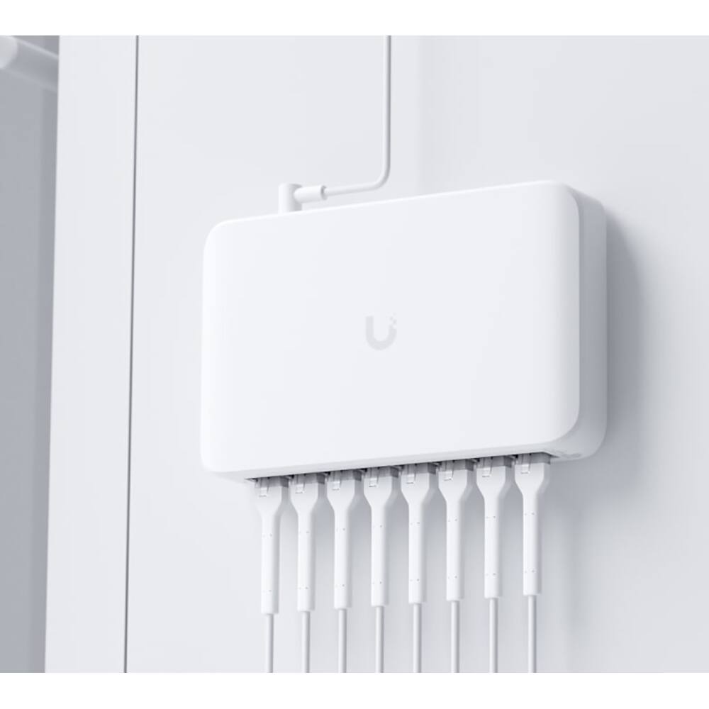 Alt View 4. Ubiquiti - Lite 8-Port Gigabit PoE+ Compliant Managed Switch USW-Lite-8-POE - White.