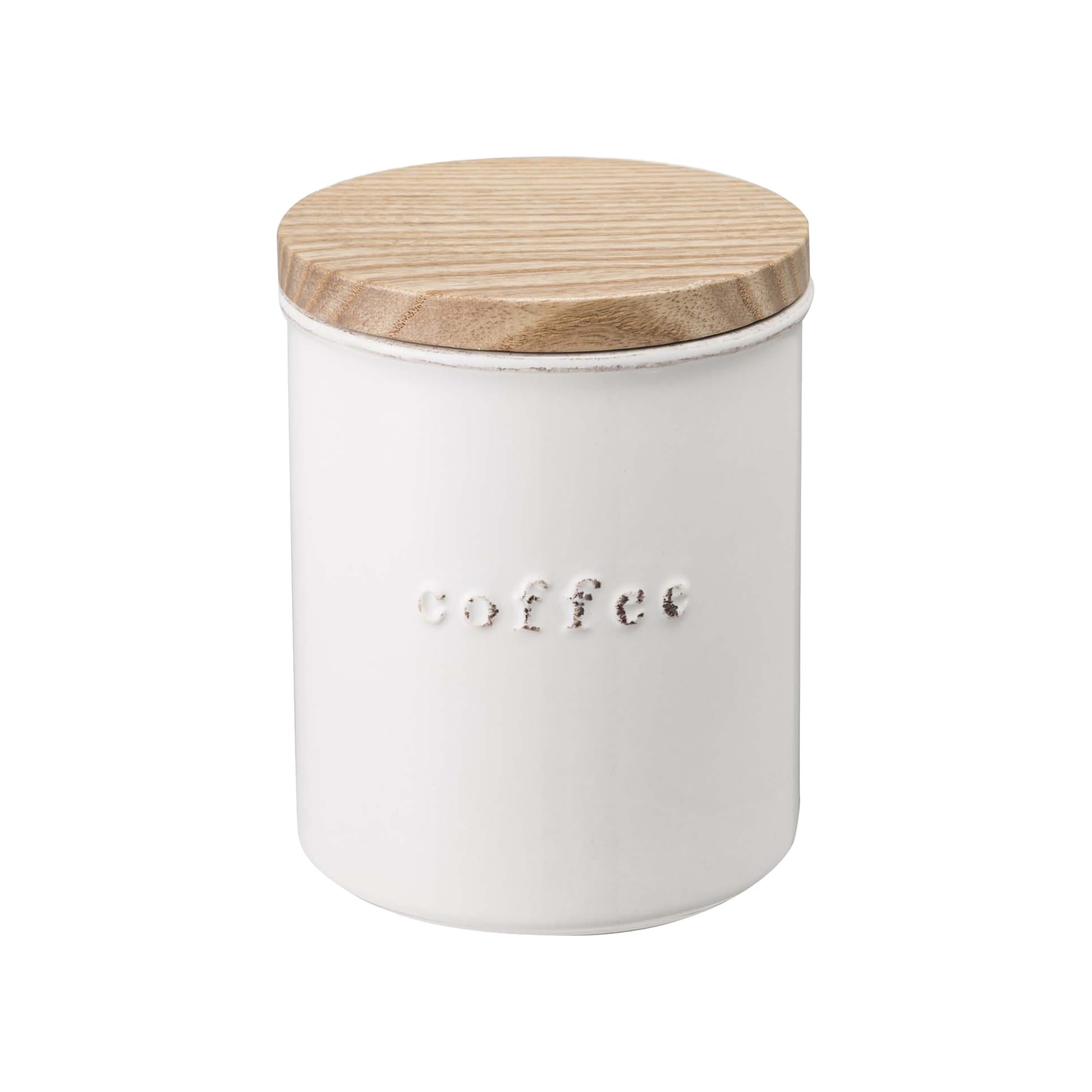 Front. Yamazaki Home - Ceramic Canister - Four Styles - - white.