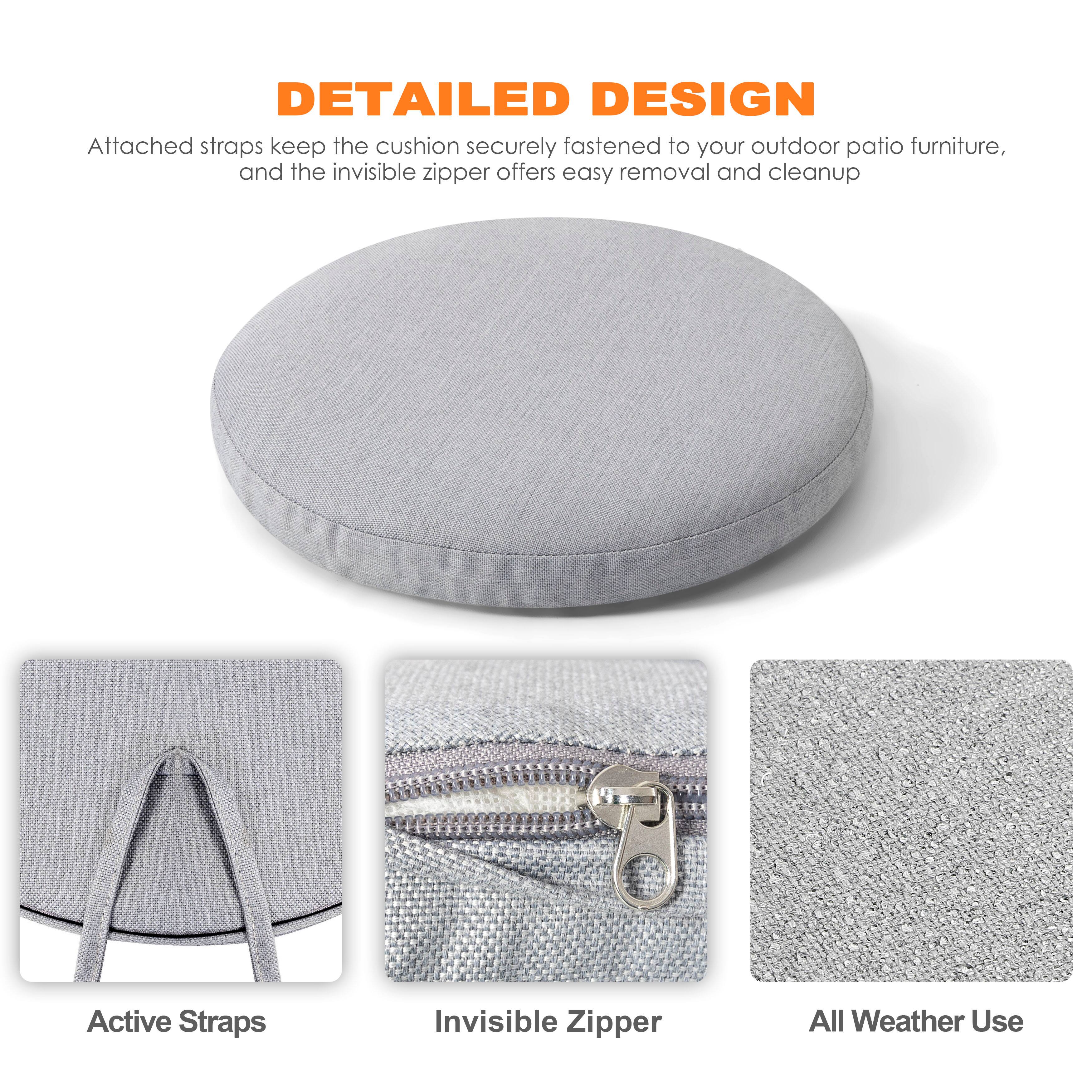 **DETAILED DESIGN**

Attached straps keep the cushion securely fastened to your outdoor patio furniture, and the invisible zipper offers easy removal and cleanup.

- Active Straps
- Invisible Zipper
- All Weather Use