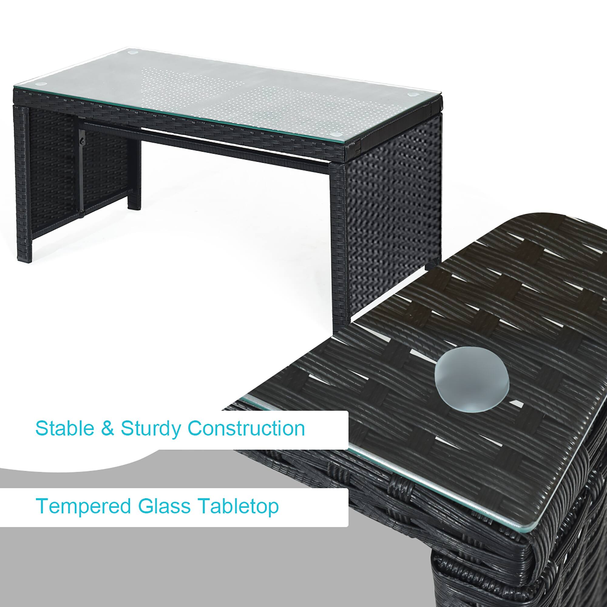 Stable & Sturdy Construction
Tempered Glass Tabletop