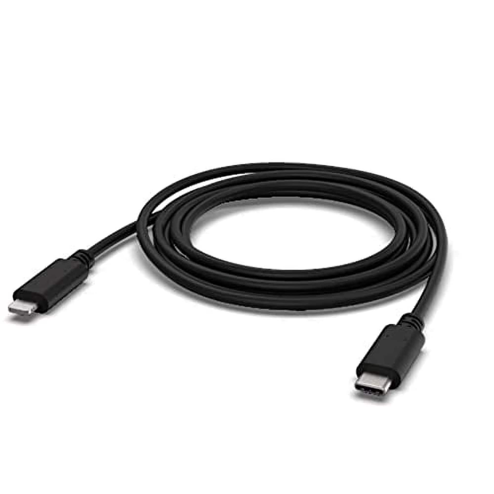 PhoneSoap - Charging Cable, Apple, Compatible with iPhones and iPads (6 Foot, USB-C to Lightning) - Black