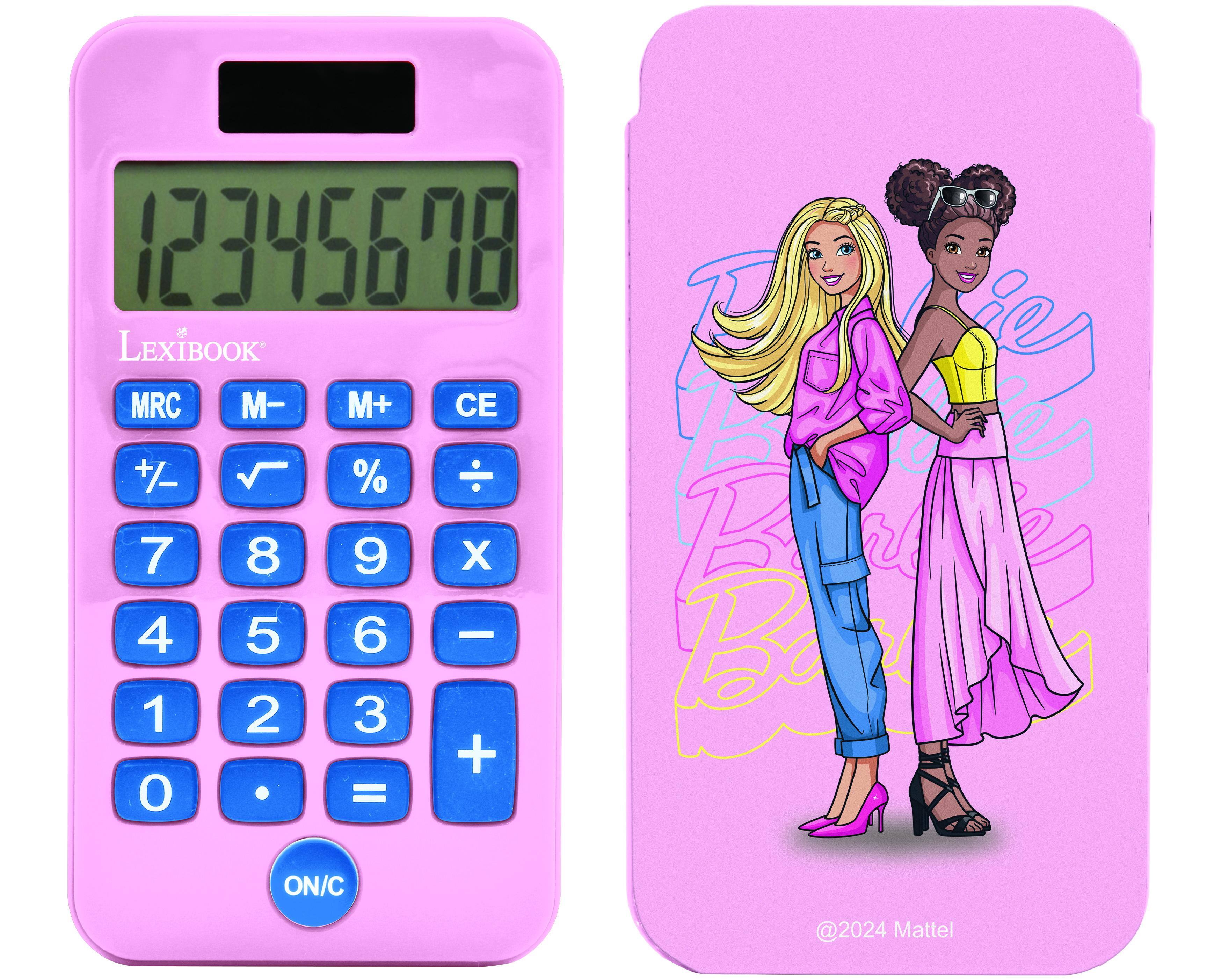 12345678 LEXIBOOK MRC M- M+ CE +/- √ % ÷ 7 8 9 x 4 5 6 - 1 2 3 + = ON/C ©2024 Mattel