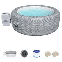 Bestway - SaluSpa AirJet Honolulu Hot Tub and 2 Pack of PureSpa Removeable Seats - Beige