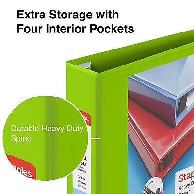Extra Storage with Four Interior Pockets

Durable Heavy-Duty Spine

Heavy-Duty Spine

1 SO Capacity View Stapler