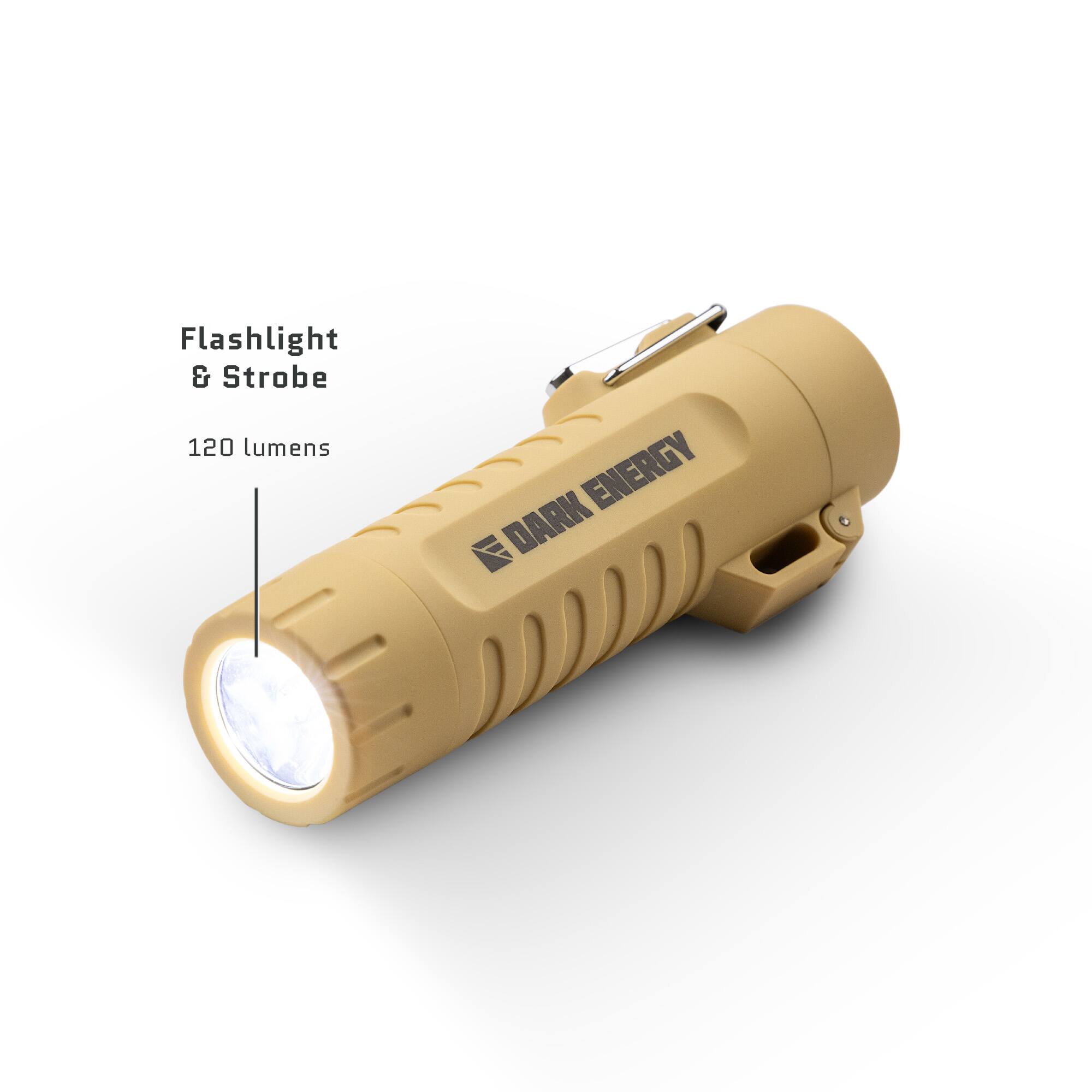 Flashlight & Strobe  
120 lumens  
DARK ENERGY
