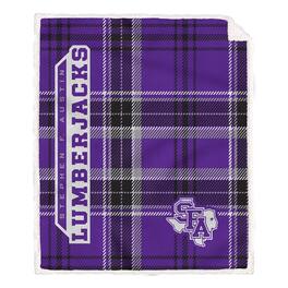 Pegasus - Stephen F Austin Lumberjacks 50" x 60" Playmaker Plaid Ultra Cozy Sherpa Throw - Multicolor