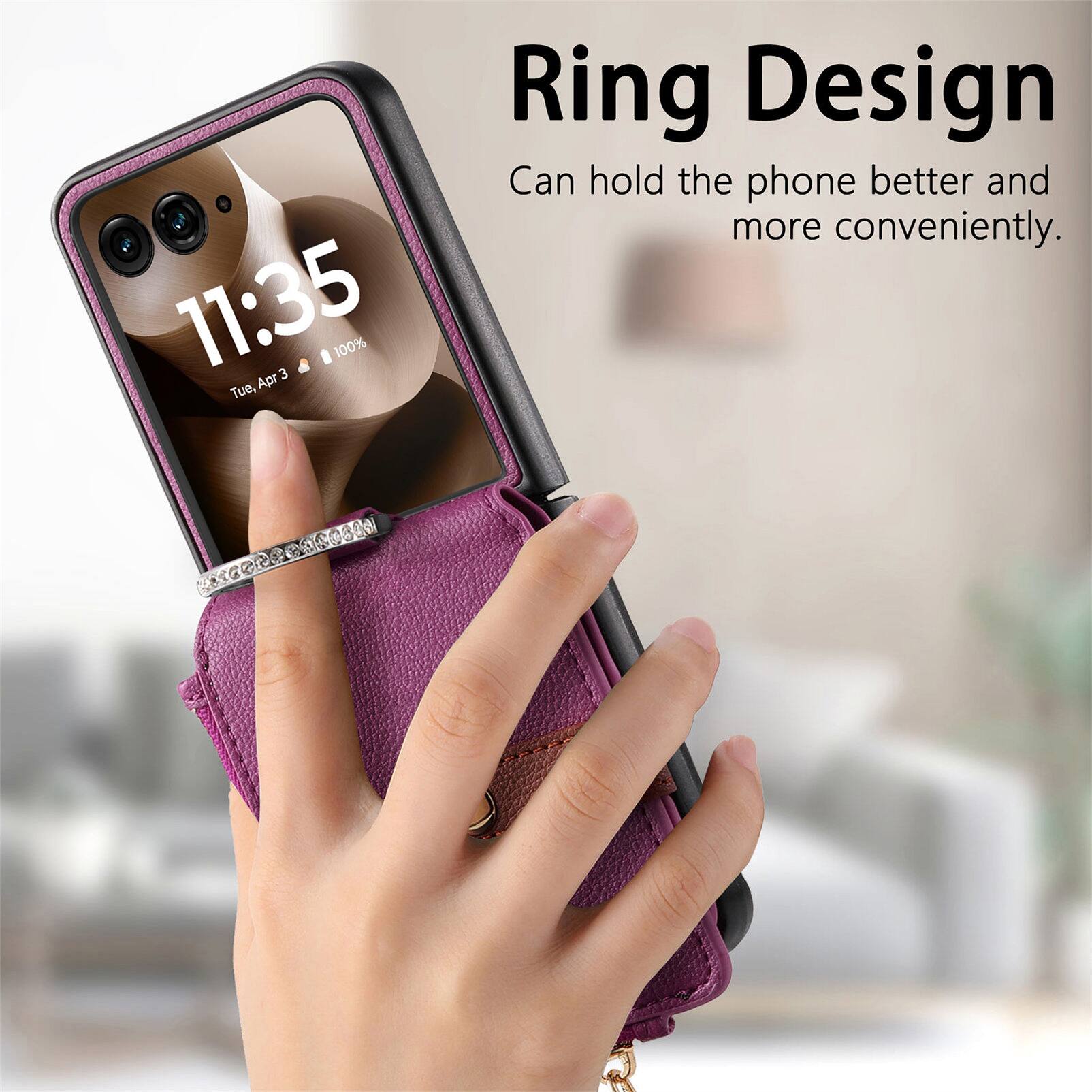 11:35 3 100% Tue, Apr 3

Ring Design

Can hold the phone better and more conveniently.