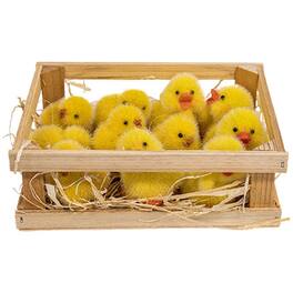 BreeBe - Flocked Resin Baby Duck or Chick 2 Asstd - Yellow