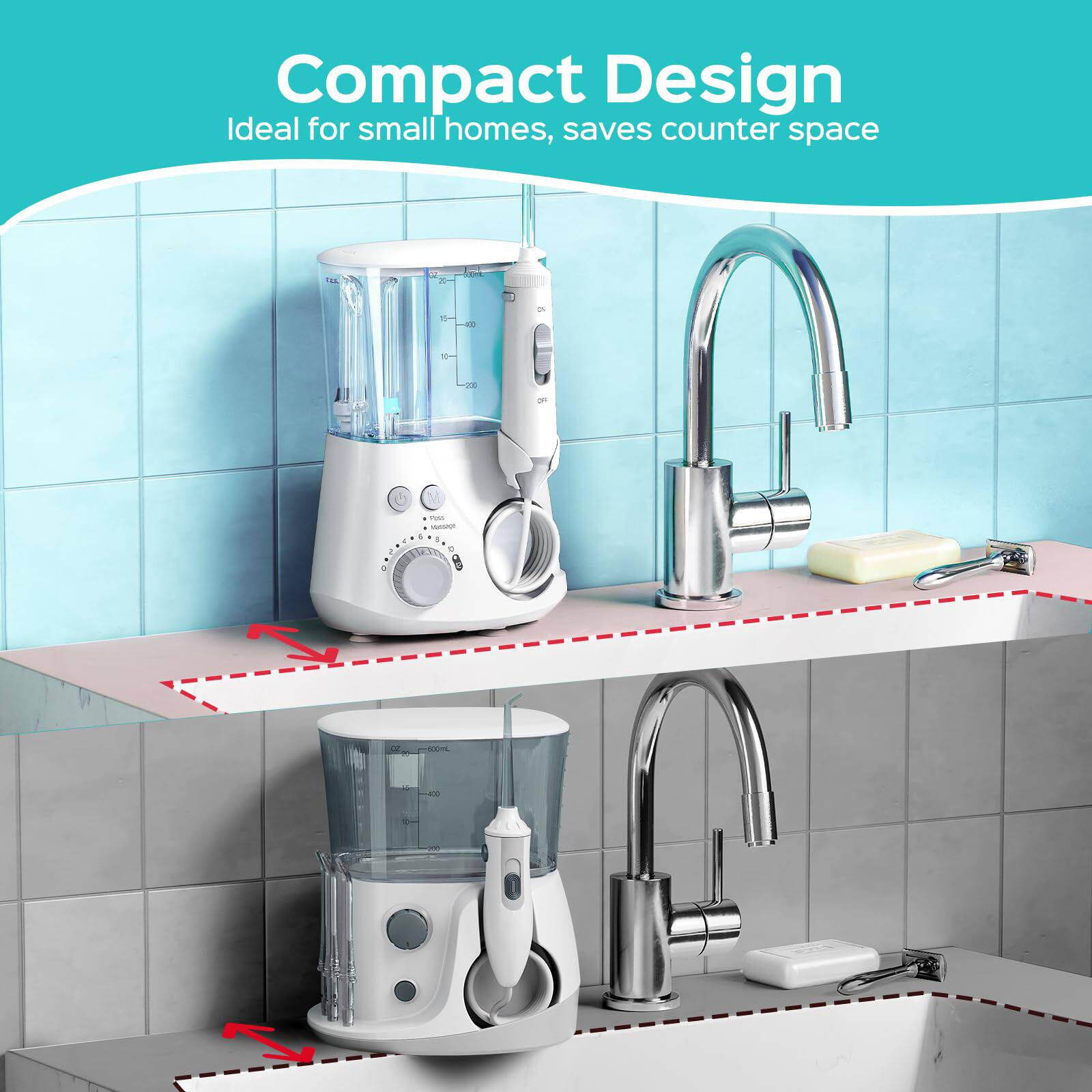 Compact Design  
Ideal for small homes, saves counter space