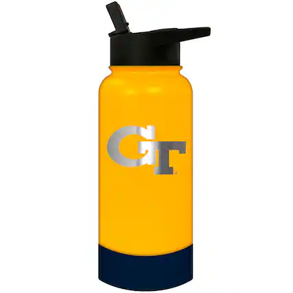 Front. Great American Products - Georgia Tech Yellow Jackets 32oz. Logo Thirst Hydration Water Bottle - Multicolor.