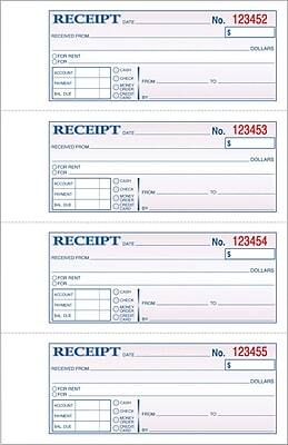 "Adams - 3-Part Carbonless Receipt Book, 10.88"" x 7.63"", 100 Sets/Book (TC1182) - Multicolor" price history on PriceWatchPro
