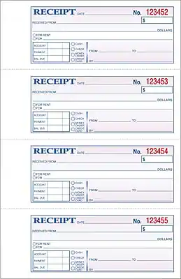 RECEIPT
DATE ______
RECEIVED FROM ______
FOR RENT
ACCOUNT ______
AMOUNT ______
BAL. DUE ______
CASH
CHECK
MONEY ORDER
CREDIT CARD
PAYMENT
FROM ______
TO ______
No. 123452
$ ______
DOLLARS
RECEIPT
DATE ______
RECEIVED FROM ______
FOR RENT
ACCOUNT ______
AMOUNT ______
BAL. DUE ______
CASH
CHECK
MONEY ORDER
CREDIT CARD
PAYMENT
FROM ______
TO ______
No. 123453
$ ______
DOLLARS
RECEIPT
DATE ______
RECEIVED FROM ______
FOR RENT
ACCOUNT ______
AMOUNT ______
BAL. DUE ______
CASH
CHECK
MONEY ORDER
CREDIT CARD
PAYMENT
FROM ______
TO ______
No. 123454
$ ______
DOLLARS
RECEIPT
DATE ______
RECEIVED FROM ______
FOR RENT
ACCOUNT ______
AMOUNT ______
BAL. DUE ______
CASH
CHECK
MONEY ORDER
CREDIT CARD
PAYMENT