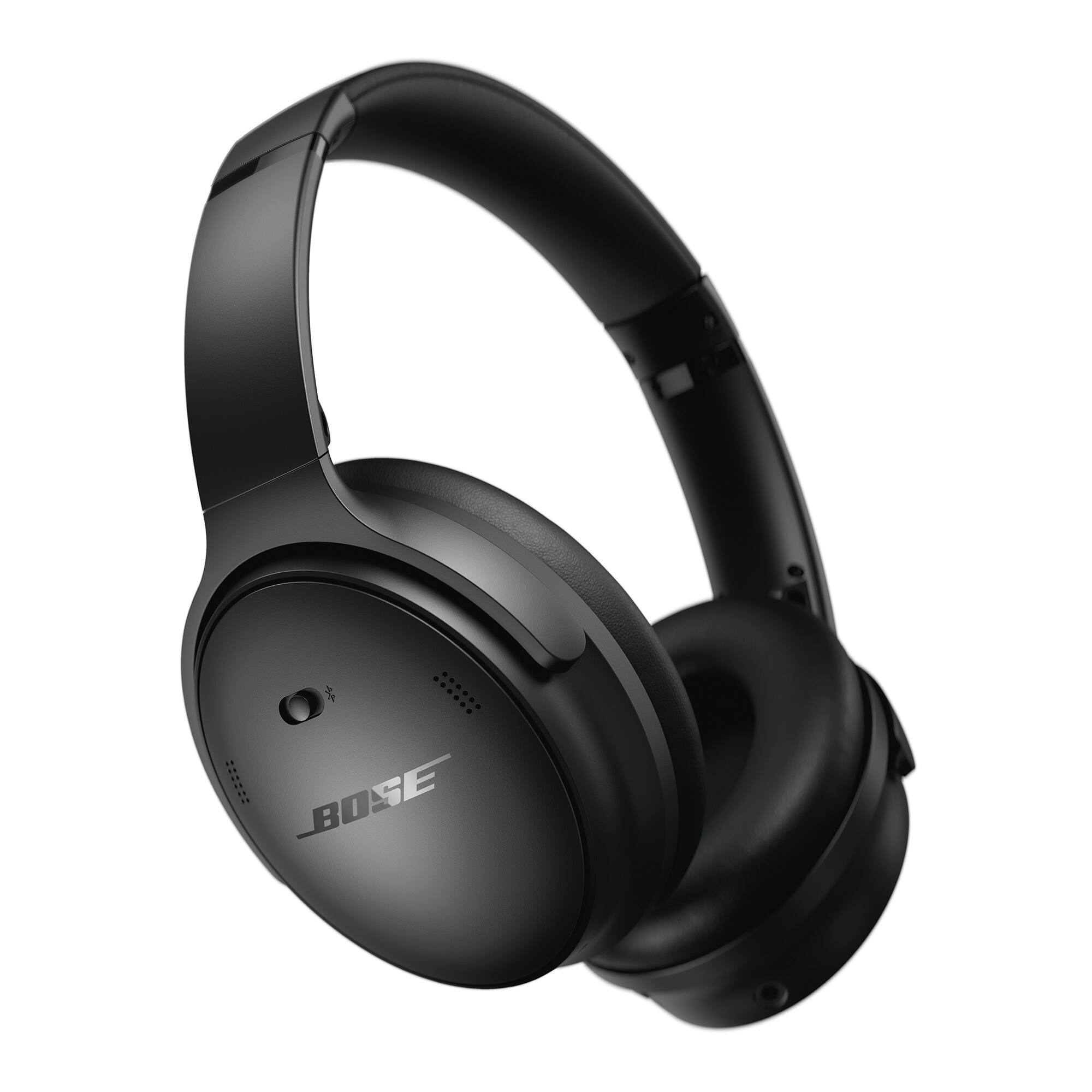 Angle. Bose - QuietComfort Wireless Over-Ear Bluetooth Headphones + 26-Month Extended Warranty Protection - Black.
