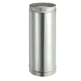Unique Bargains - 8 x 20 Inch Round Dryer Duct, 1pc Galvanized Steel Crimped Straight Air Vent Duct Extension Coupler Pipe Adapter - Silver
