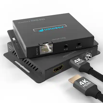 4K HDMI DISPLAY, 4K HDMI, IR OUT, IR IN, CATx IN, DC, Receiver, Transmitter