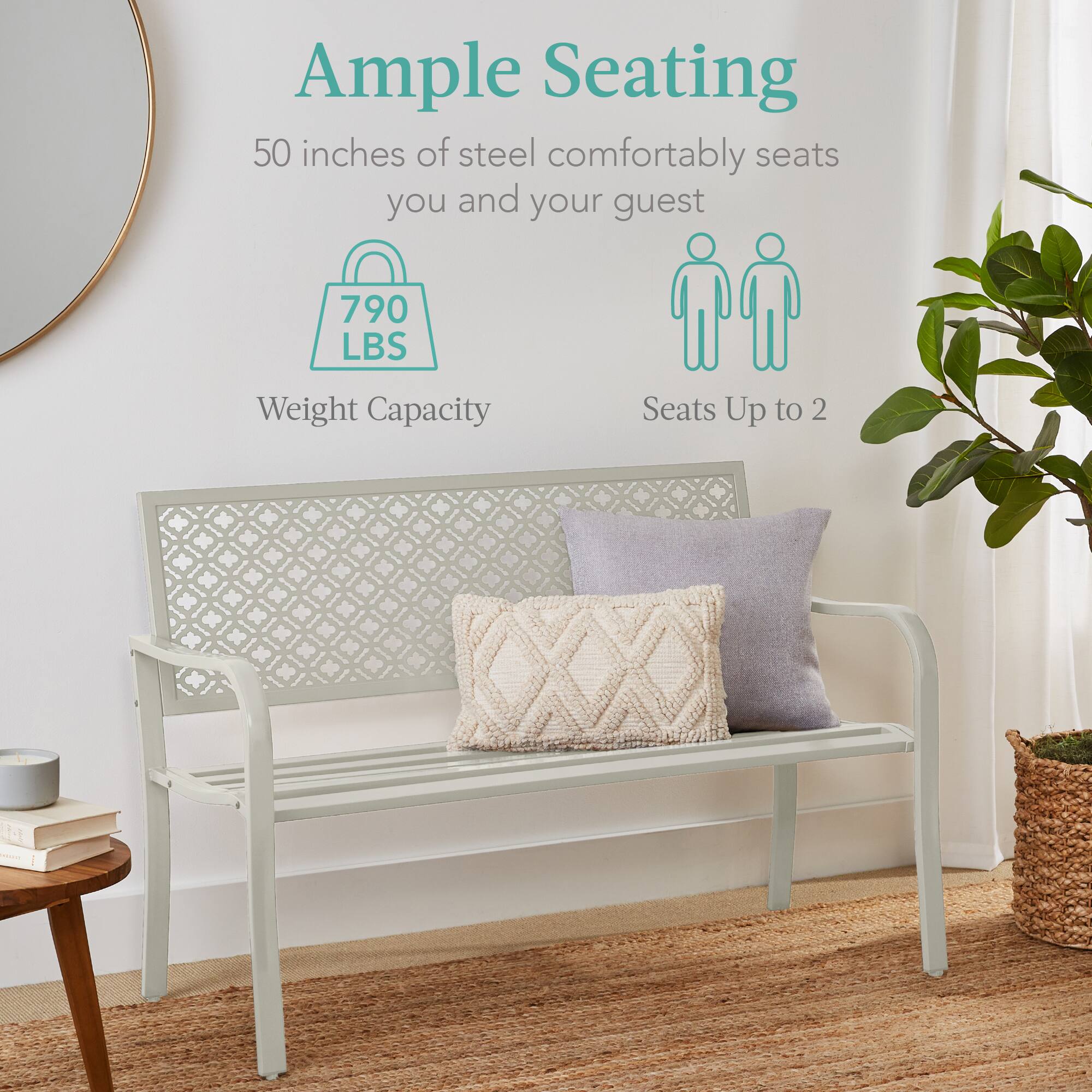 Ample Seating

50 inches of steel comfortably seats you and your guest

790 LBS Weight Capacity

Seats Up to 2