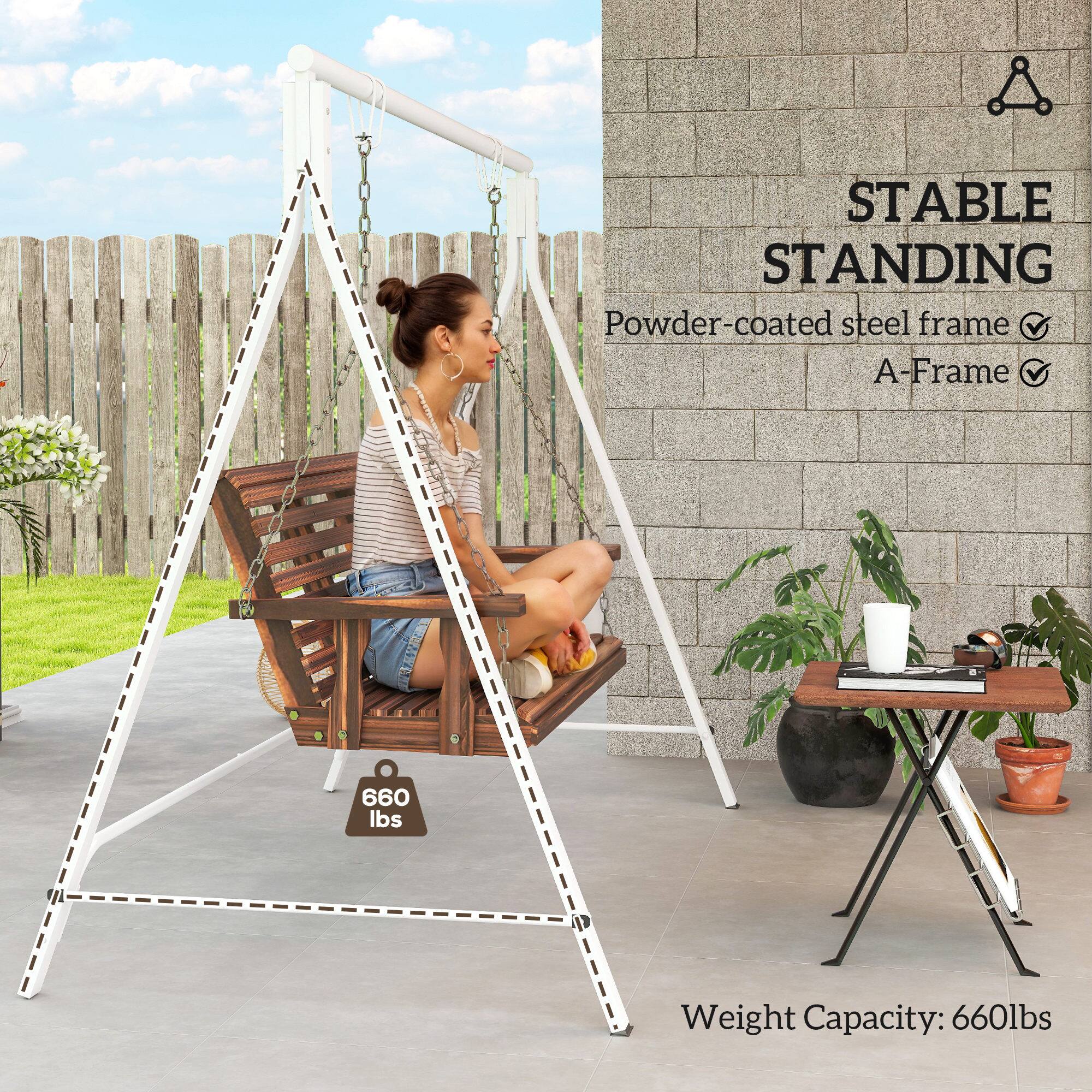 STABLE STANDING Powder-coated steel frame A-Frame 660 lbs Weight Capacity: 660lbs