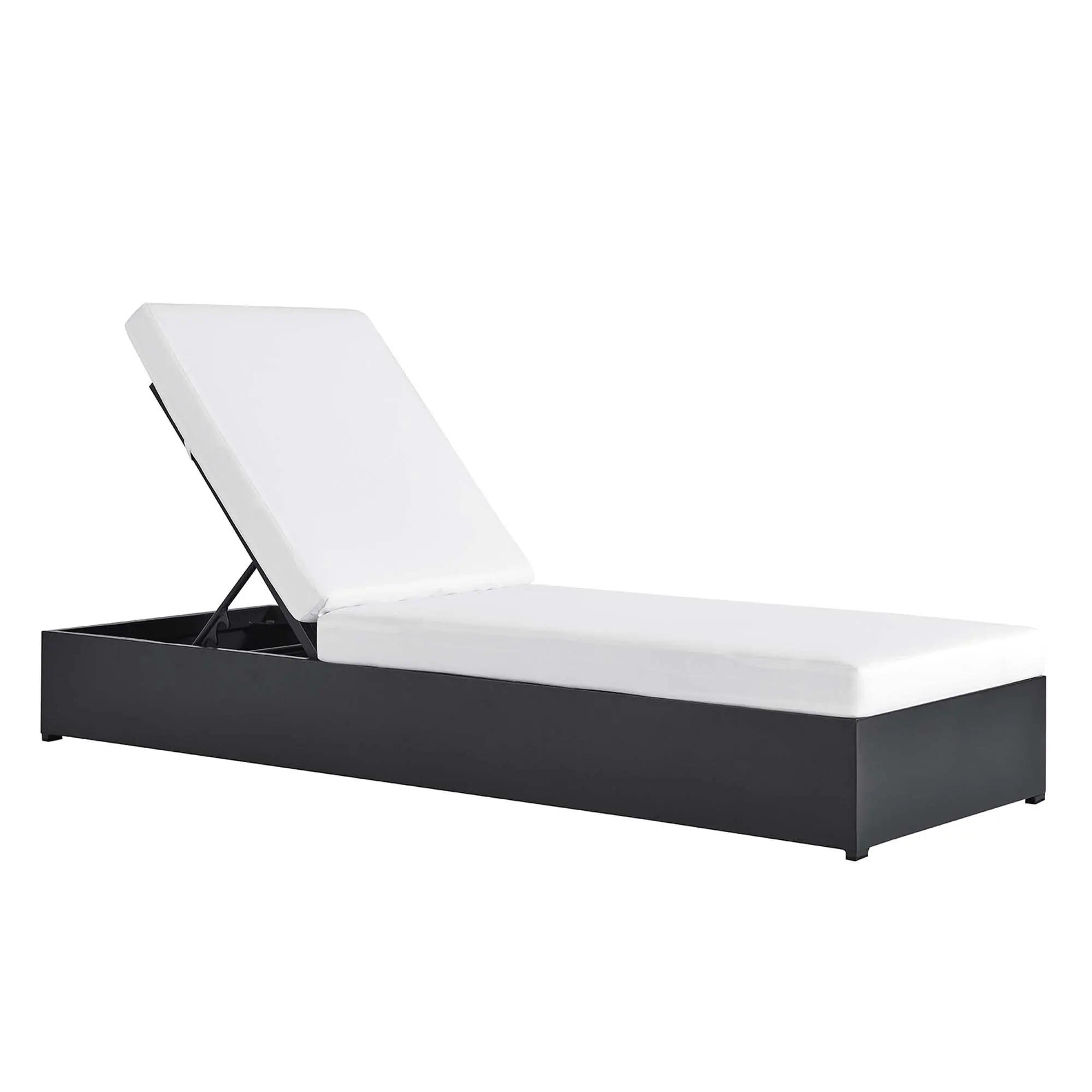 Left. Modway - Tahoe Outdoor Patio Powder-Coated Aluminum Chaise Lounge Chair by Modway - Gray White.