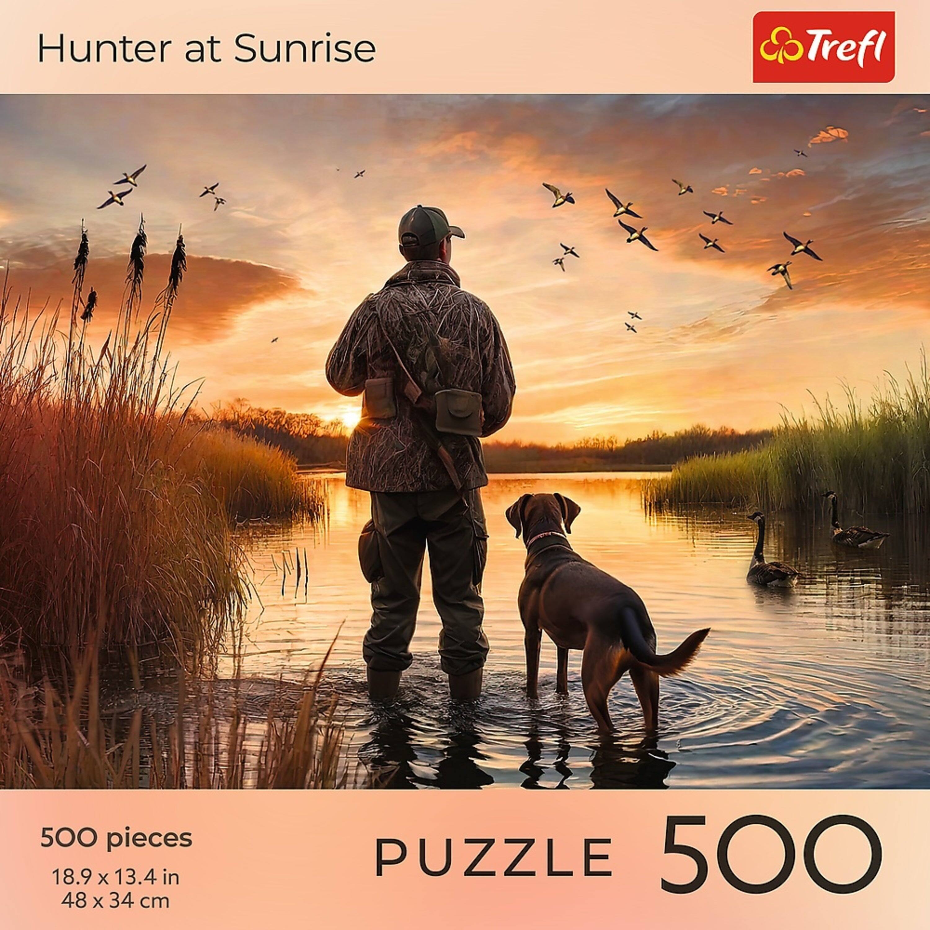 Hunter at Sunrise

500 pieces  
18.9 x 13.4 in  
48 x 34 cm

PUZZLE 500

Trefl