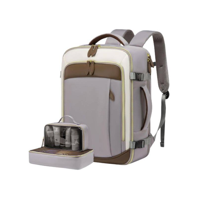 Front. Beauty Hub Ecommerce - QUEST BACKPACK FOR WOMEN - Beige and Khaki.