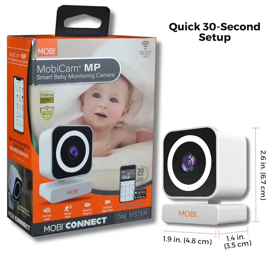 MOBI Cam MP Smart Baby Nursery Monitoring Camera, Indoor