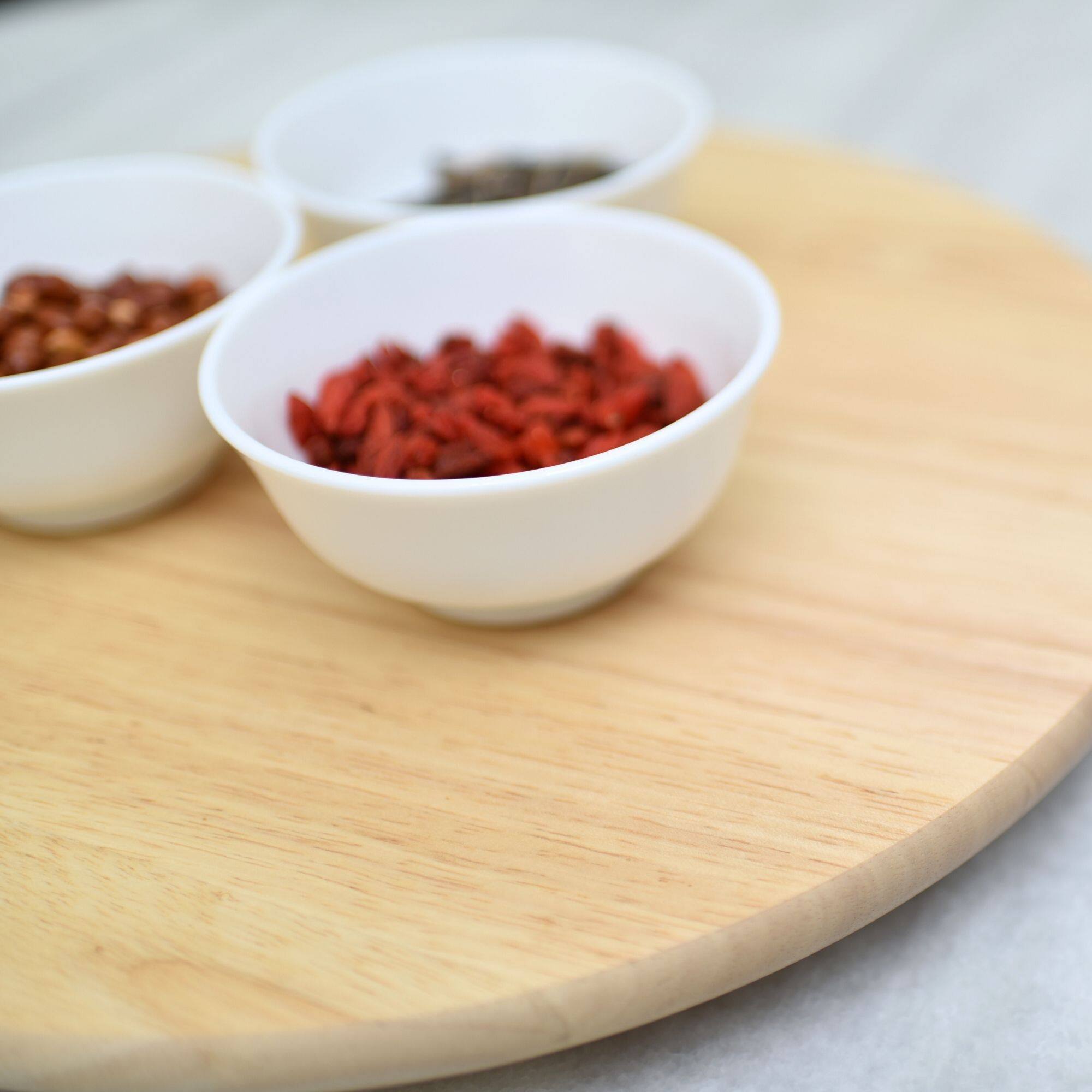 Alt View 7. PJ Wood - PJ Wood Round Natural Wooden Lazy Susan Organizer Kitchen Cabinet Turntable Tray - Natural.