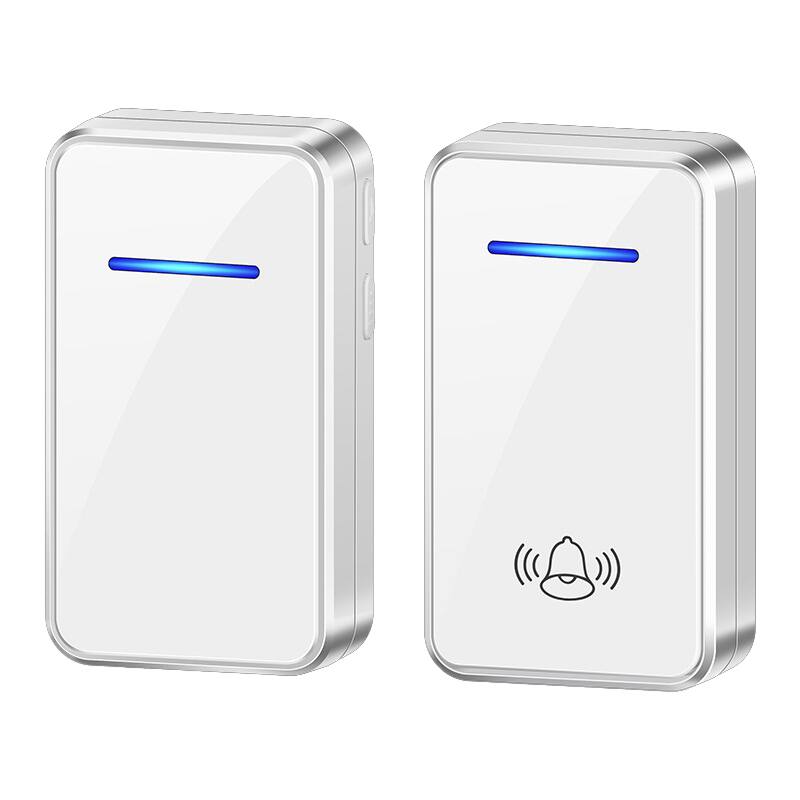 Front. Cluzine - Wireless Doorbell Long Distance Remote Door Chime Smart Waterproof Easy Installation White.