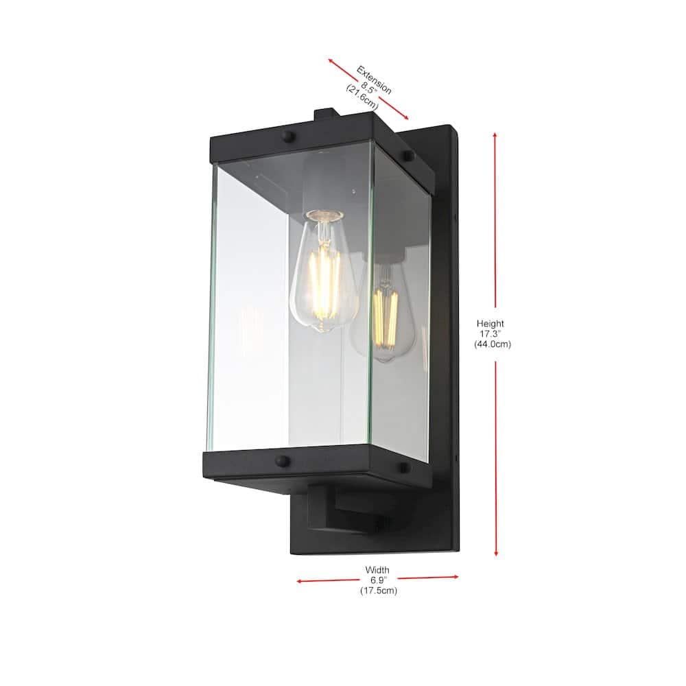 Elegant Lighting - Julien 7 Inch Outdoor Wall Sconce In - Black price history on PriceWatchPro