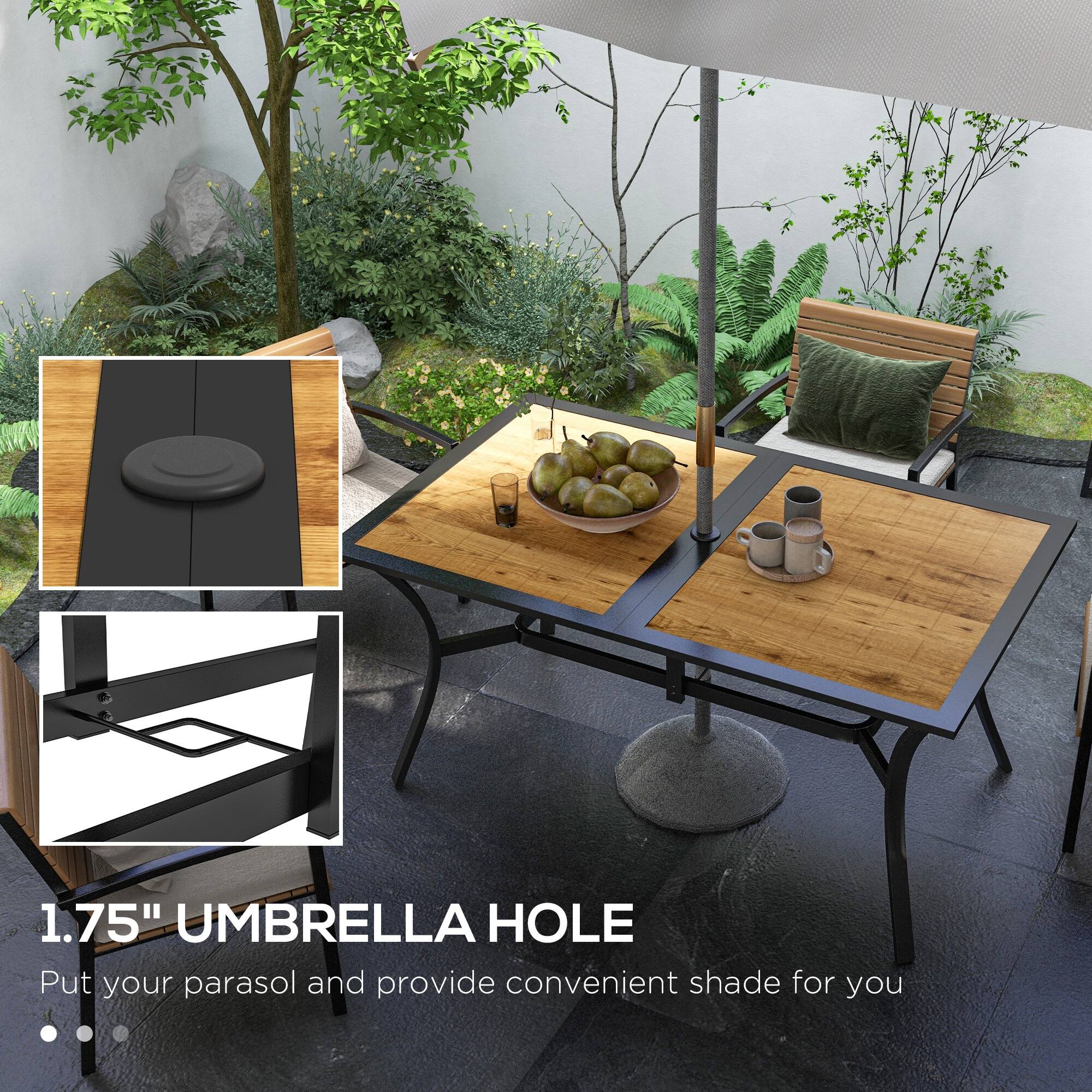 1.75" UMBRELLA HOLE
Put your parasol and provide convenient shade for you